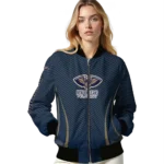 customized new orleans pelicans chevron arrow navy bomber jacket best selling