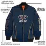 customized new orleans pelicans chevron arrow navy bomber jacket best selling