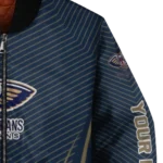 customized new orleans pelicans chevron arrow navy bomber jacket best selling