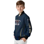 customized new orleans pelicans chevron arrow navy bomber jacket best selling