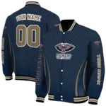 customized new orleans pelicans chevron arrow navy varsity jacket best selling.webp
