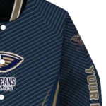 customized new orleans pelicans chevron arrow navy varsity jacket best selling.webp