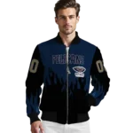 customized new orleans pelicans flame border navy black bomber jacket best selling