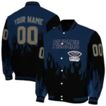customized new orleans pelicans flame border navy black varsity jacket best selling.webp