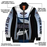 customized new orleans pelicans mesh effect navy black bomber jacket best selling
