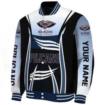 customized new orleans pelicans mesh effect navy black varsity jacket best selling.webp