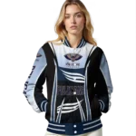 customized new orleans pelicans mesh effect navy black varsity jacket best selling.webp