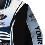 customized new orleans pelicans mesh effect navy black varsity jacket best selling.webp