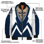customized new orleans pelicans v stripes navy white bomber jacket best selling