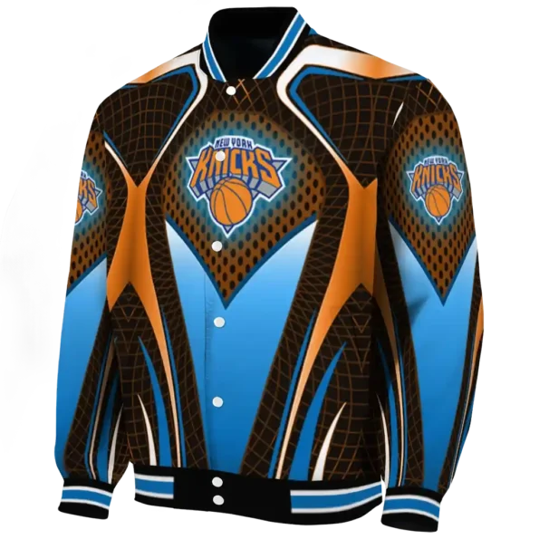 customized new york knicks mesh chest black varsity jacket best selling.webp