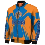customized new york knicks spider mark blue bomber jacket best selling