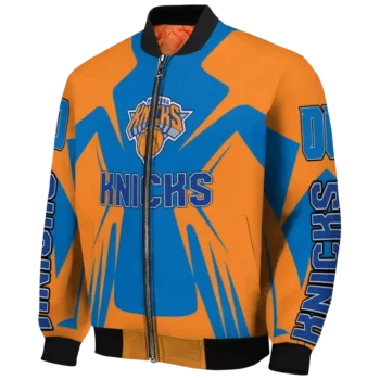 customized new york knicks spider mark blue bomber jacket best selling