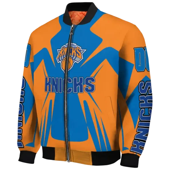 customized new york knicks spider mark blue bomber jacket best selling
