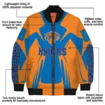customized new york knicks spider mark blue bomber jacket best selling