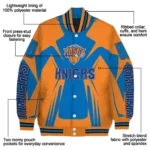 customized new york knicks spider mark blue varsity jacket best selling.webp
