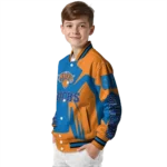customized new york knicks spider mark blue varsity jacket best selling.webp