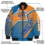 customized new york knicks star burst blue bomber jacket best selling