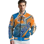 customized new york knicks star burst blue varsity jacket best selling.webp