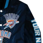 customized oklahoma city thunder hexagon mesh blue black varsity jacket best selling.webp
