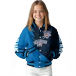 customized oklahoma city thunder hexagon mesh blue black varsity jacket best selling.webp