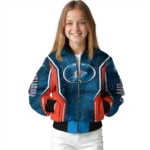 customized oklahoma city thunder power plate blue bomber jacket best selling