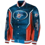 customized oklahoma city thunder power plate blue varsity jacket best selling.webp