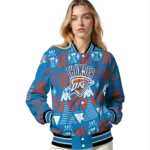 customized oklahoma city thunder pyramid shapes blue varsity jacket best selling.webp