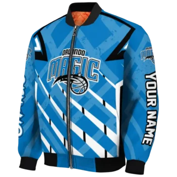 customized orlando magic chevron angles blue bomber jacket best selling