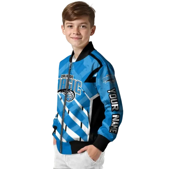 customized orlando magic chevron angles blue bomber jacket trendy