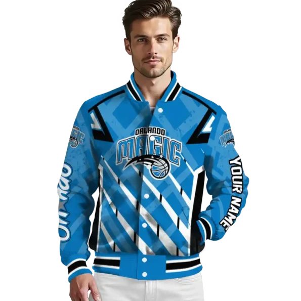 customized orlando magic chevron angles blue varsity jacket high quality.webp
