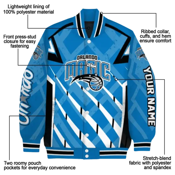 customized orlando magic chevron angles blue varsity jacket new arrival.webp