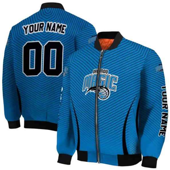 customized orlando magic chevron arrow blue bomber jacket fashion forward