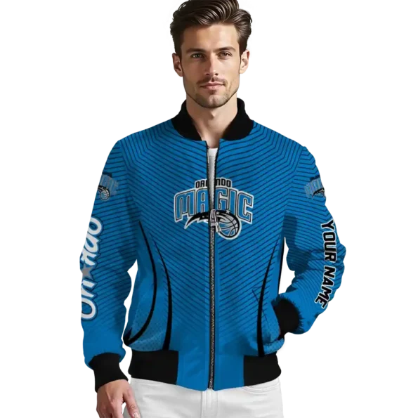 customized orlando magic chevron arrow blue bomber jacket high quality