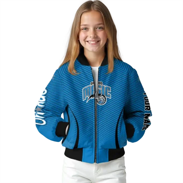 customized orlando magic chevron arrow blue bomber jacket top rated