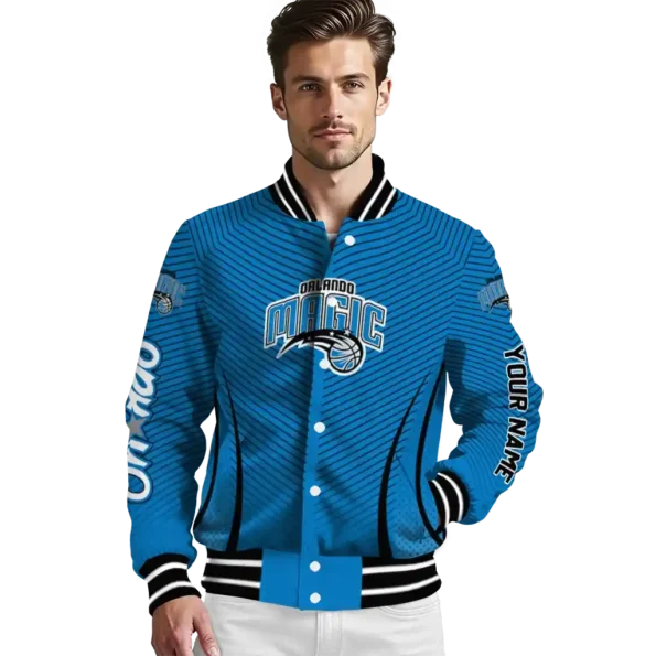 customized orlando magic chevron arrow blue varsity jacket high quality.webp