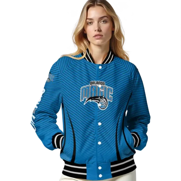 customized orlando magic chevron arrow blue varsity jacket latest model.webp