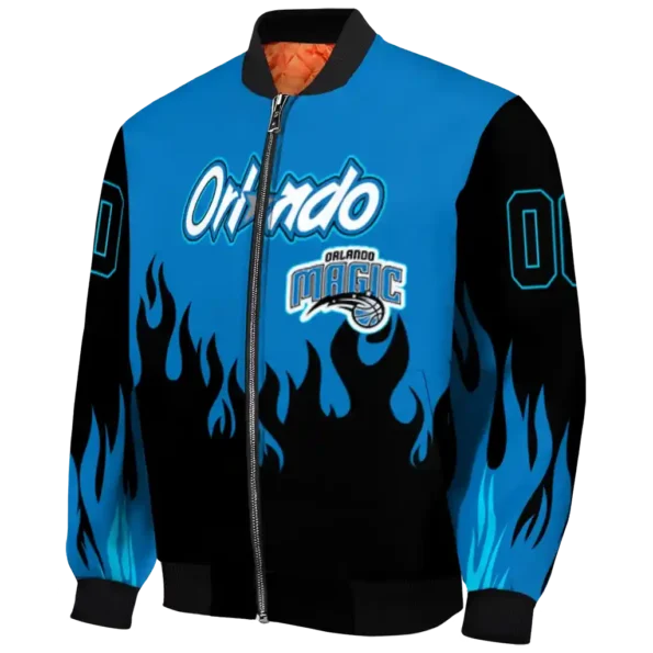 customized orlando magic flame border blue black bomber jacket best selling