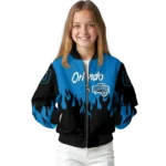customized orlando magic flame border blue black bomber jacket best selling