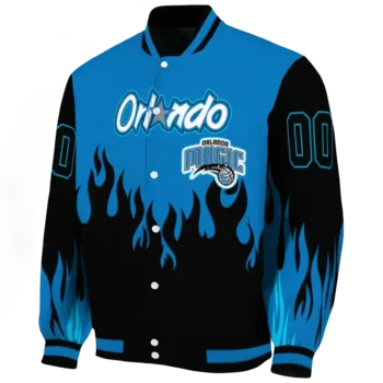 customized orlando magic flame border blue black varsity jacket best selling.webp