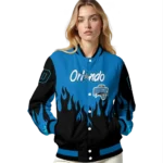 customized orlando magic flame border blue black varsity jacket best selling.webp