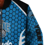 customized orlando magic hexagon grid blue bomber jacket best selling