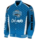 customized orlando magic hexagon grid blue varsity jacket best selling.webp