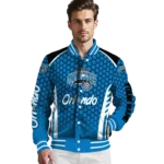 customized orlando magic hexagon grid blue varsity jacket best selling.webp