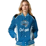 customized orlando magic hexagon grid blue varsity jacket best selling.webp
