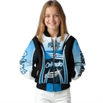 customized orlando magic mesh effect blue black bomber jacket best selling