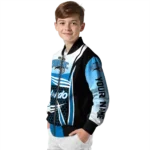 customized orlando magic mesh effect blue black bomber jacket best selling