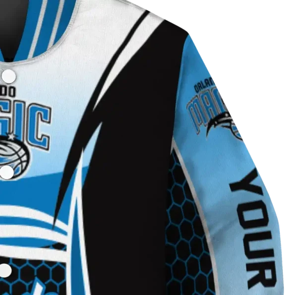 customized orlando magic mesh effect blue black varsity jacket premium grade.webp