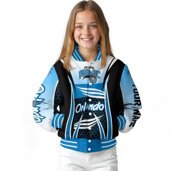 customized orlando magic mesh effect blue black varsity jacket top rated.webp