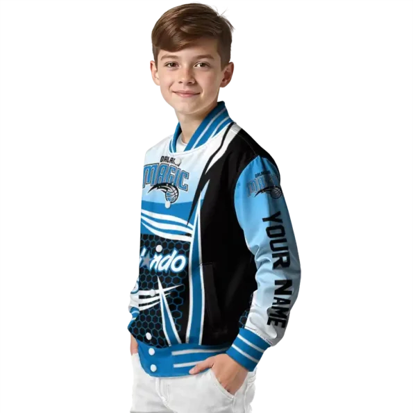 customized orlando magic mesh effect blue black varsity jacket trendy.webp