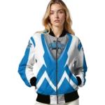 customized orlando magic v stripes blue white bomber jacket best selling